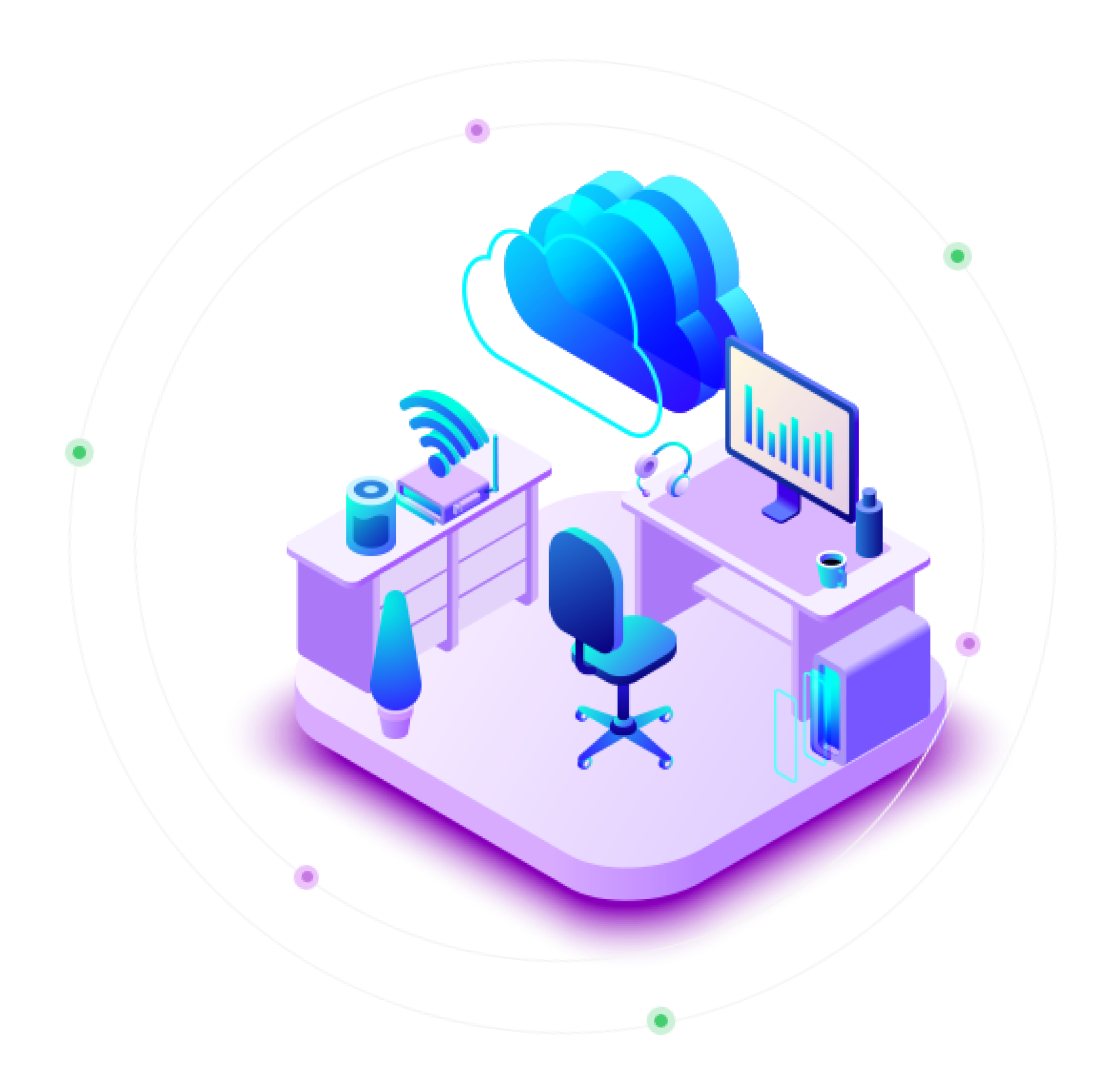 Tech professionals working on cloud computing